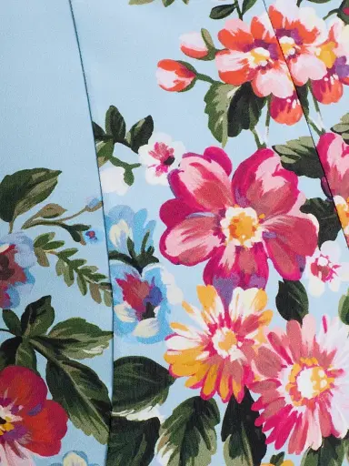 Dolce & Gabbana Women's Floral Bouquet Print Retro Bikini - Blue Floral - Size XL | Thumbnail 6
