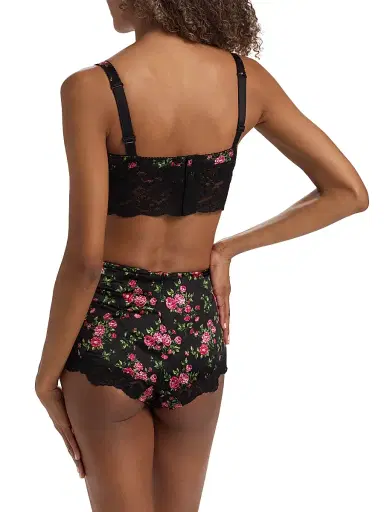 Dolce & Gabbana Women's Rose Lace-Trim Longline Balconette Bra - Mazzolini Rose - Size XL | Thumbnail 4