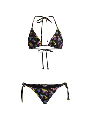 Dolce & Gabbana Women's Floral Bouquet Print String Bikini | Thumbnail 1 Dolce & Gabbana Women's Floral Bouquet Print String Bikini | Thumbnail 1