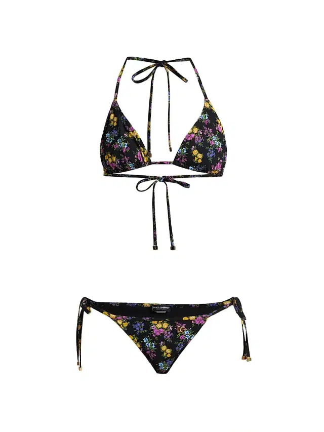 Women's Floral Bouquet Print String Bikini