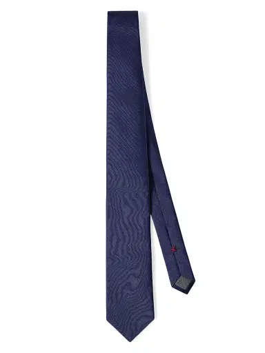 Brunello Cucinelli Men's Textured Silk Twill Tie - Blue | Thumbnail 1