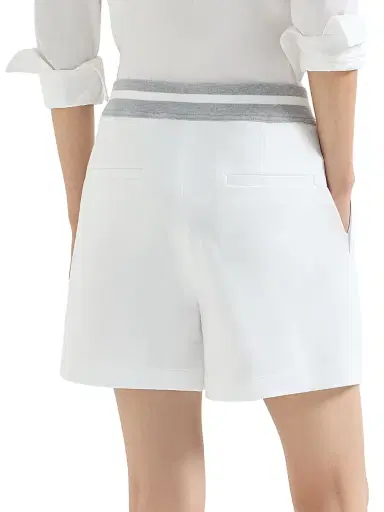 Brunello Cucinelli Women's Stretch Cotton Lightweight French Terry Active Shorts with Logo | Thumbnail 3 Brunello Cucinelli Women's Stretch Cotton Lightweight French Terry Active Shorts with Logo | Thumbnail 3