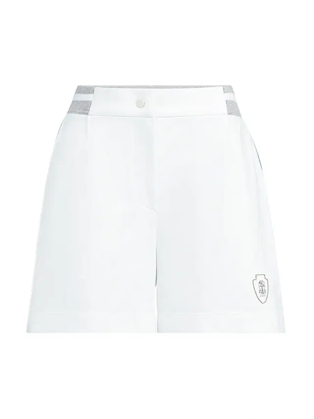 Brunello Cucinelli Women's Stretch Cotton Lightweight French Terry Active Shorts with Logo - White