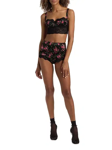 Dolce & Gabbana Women's Guaina Rose High-Rise Tap Panties - Mazzolini Rose - Size XL | Thumbnail 2 Dolce & Gabbana Women's Guaina Rose High-Rise Tap Panties - Mazzolini Rose - Size XL | Thumbnail 2