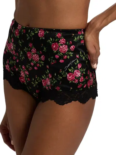 Dolce & Gabbana Women's Guaina Rose High-Rise Tap Panties - Mazzolini Rose - Size XL | Thumbnail 5 Dolce & Gabbana Women's Guaina Rose High-Rise Tap Panties - Mazzolini Rose - Size XL | Thumbnail 5
