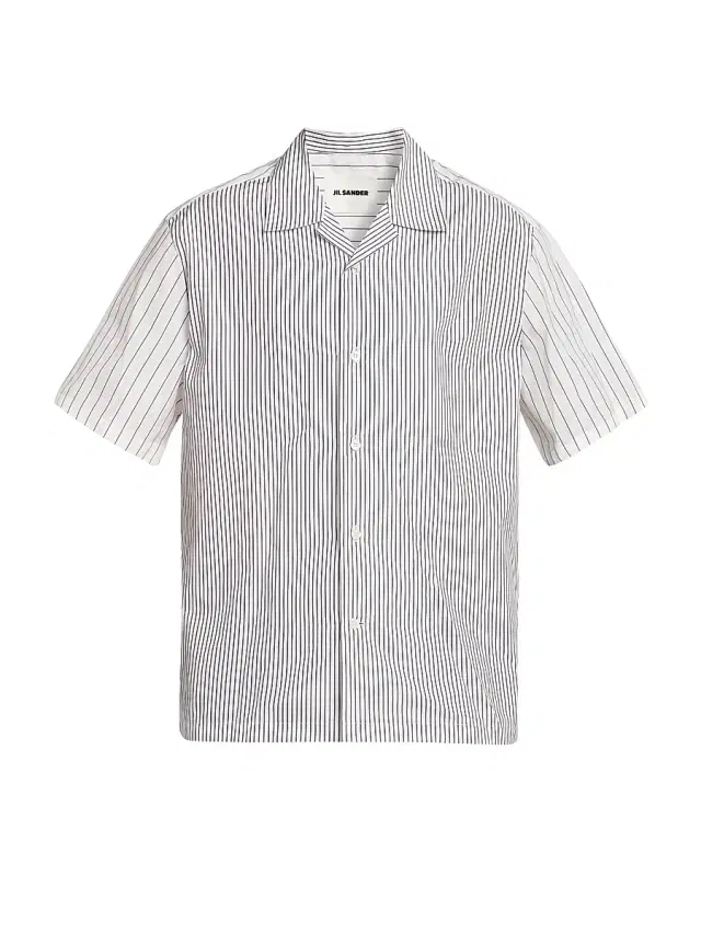 Jil Sander Men's Striped Cotton Button-Front Shirt - Artic Sea