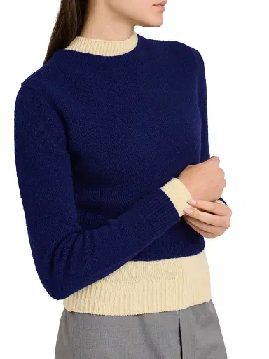 Jil Sander Women's Layered Colorblocked Wool Sweater | Thumbnail 7