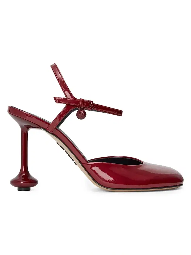 Women's Toy 90MM Patent Leather Pumps - Dark Red