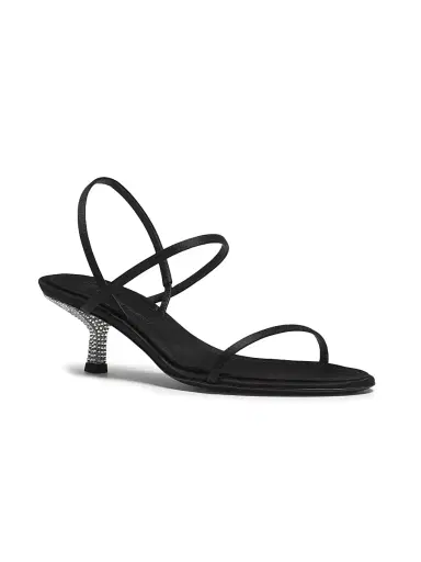 Giuseppe Zanotti Women's Raso Nero 50MM Silk Sandals - Black - Size 12 | Thumbnail 2 Giuseppe Zanotti Women's Raso Nero 50MM Silk Sandals - Black - Size 12 | Thumbnail 2