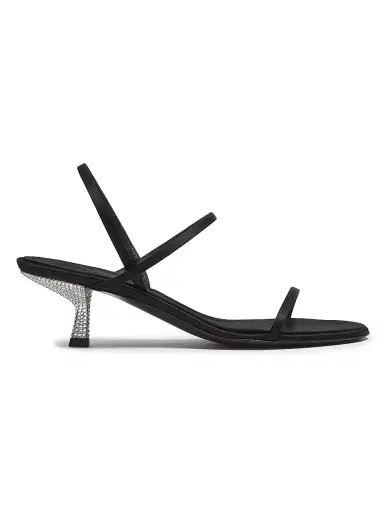 Giuseppe Zanotti Women's Raso Nero 50MM Silk Sandals - Black - Size 12 | Thumbnail 1 Giuseppe Zanotti Women's Raso Nero 50MM Silk Sandals - Black - Size 12 | Thumbnail 1