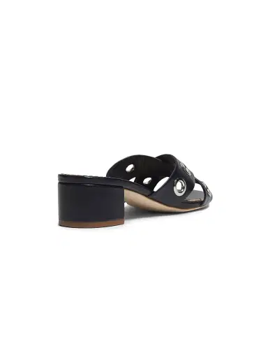 Cinq à Sept Women's Maya Crisscross Grommet Leather Sandals - Navy - Size 8 | Thumbnail 3 Cinq à Sept Women's Maya Crisscross Grommet Leather Sandals - Navy - Size 8 | Thumbnail 3