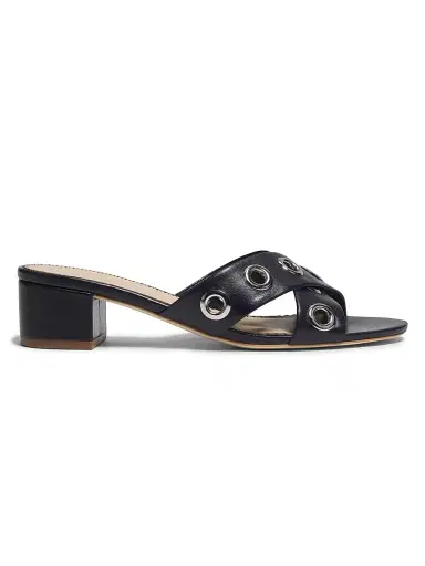 Cinq à Sept Women's Maya Crisscross Grommet Leather Sandals - Navy - Size 8 | Thumbnail 1 Cinq à Sept Women's Maya Crisscross Grommet Leather Sandals - Navy - Size 8 | Thumbnail 1