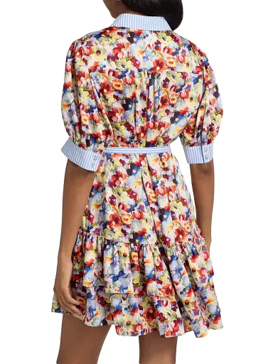 Cinq à Sept Women's Emry Wildflower Bunch Button-Front Minidress - Gardenia Multi - Size 12 | Thumbnail 5 Cinq à Sept Women's Emry Wildflower Bunch Button-Front Minidress - Gardenia Multi - Size 12 | Thumbnail 5