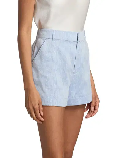 Cinq à Sept Women's Tora Tailored Linen-Blend Shorts - Ultramarine - Size 14 | Thumbnail 4