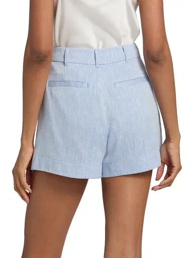 Cinq à Sept Women's Tora Tailored Linen-Blend Shorts - Ultramarine - Size 14 | Thumbnail 5