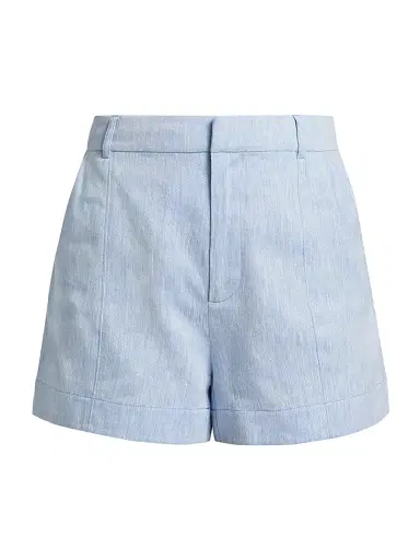 Cinq à Sept Women's Tora Tailored Linen-Blend Shorts - Ultramarine - Size 14 | Thumbnail 1