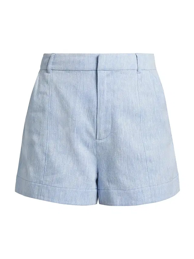 Women's Tora Tailored Linen-Blend Shorts - Ultramarine