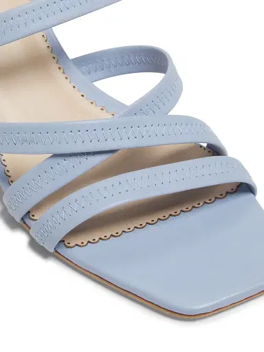 Cinq à Sept Women's Dana Strappy Leather Kitten Sandals - Twilight Mist - Size 9.5 | Thumbnail 5 Cinq à Sept Women's Dana Strappy Leather Kitten Sandals - Twilight Mist - Size 9.5 | Thumbnail 5