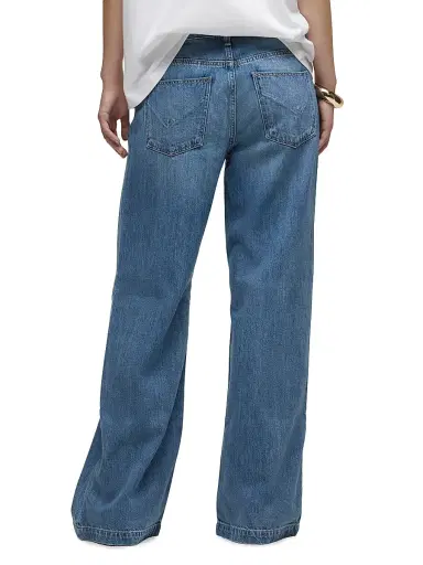 Hudson Jeans Women's Rylee Drawstring Cotton Wide-Leg Jeans - Alloy - Size 30 | Thumbnail 4 Hudson Jeans Women's Rylee Drawstring Cotton Wide-Leg Jeans - Alloy - Size 30 | Thumbnail 4