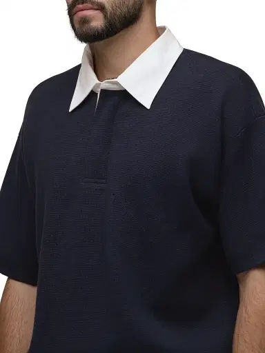 Hudson Jeans Men's Contrast-Collar Cotton-Cashmere Polo Shirt | Thumbnail 6 Hudson Jeans Men's Contrast-Collar Cotton-Cashmere Polo Shirt | Thumbnail 6