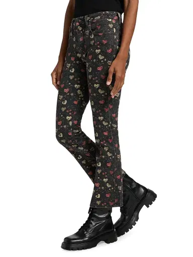R13 Women's Kick Fit Printed Straight Jeans | Thumbnail 4 R13 Women's Kick Fit Printed Straight Jeans | Thumbnail 4