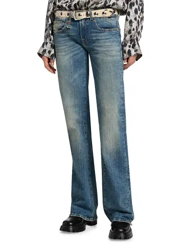 R13 Women's Boy Whiskered Low-Rise Flared Jeans - Kelly Stretch - Size 31 | Thumbnail 3 R13 Women's Boy Whiskered Low-Rise Flared Jeans - Kelly Stretch - Size 31 | Thumbnail 3