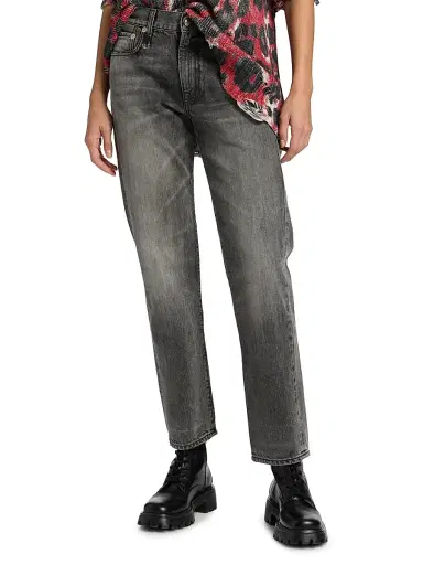 R13 Women's Romeo Cotton Straight Jeans - Polaris Black | Thumbnail 3 R13 Women's Romeo Cotton Straight Jeans - Polaris Black | Thumbnail 3
