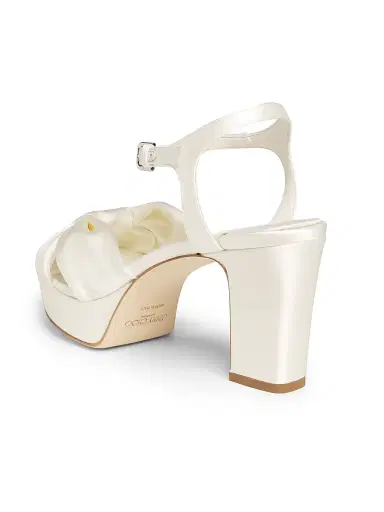 Jimmy Choo Women's Heloise 80MM Leather & Satin Platform Sandals | Thumbnail 3 Jimmy Choo Women's Heloise 80MM Leather & Satin Platform Sandals | Thumbnail 3
