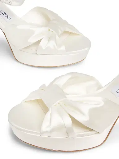 Jimmy Choo Women's Heloise 80MM Leather & Satin Platform Sandals | Thumbnail 5 Jimmy Choo Women's Heloise 80MM Leather & Satin Platform Sandals | Thumbnail 5