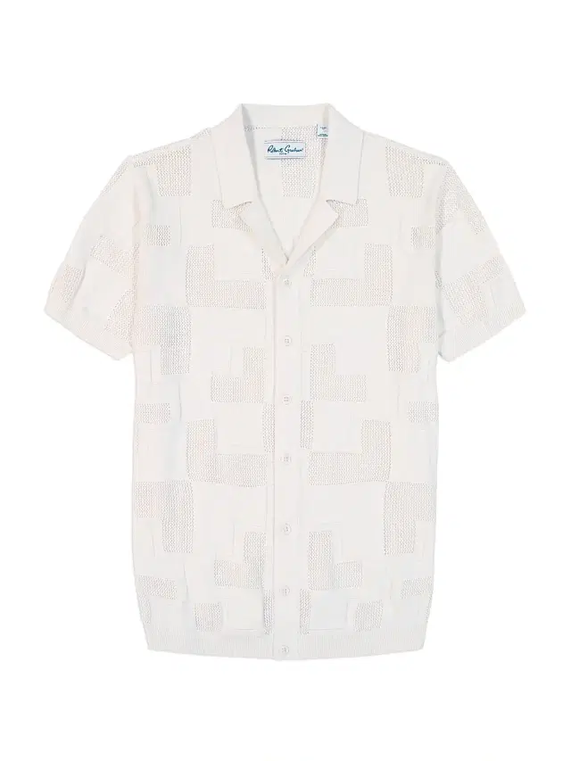 Robert Graham Men's Drayford Jacquard Short-Sleeve Cotton Sweater - Off White