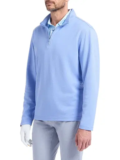 Robert Graham Men's Troland Quarter-Zip Pullover - Cornflower Blue - Size XXXXL | Thumbnail 4 Robert Graham Men's Troland Quarter-Zip Pullover - Cornflower Blue - Size XXXXL | Thumbnail 4