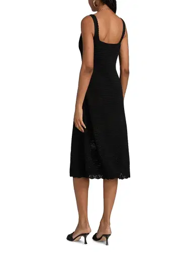 Milly Women's Knit Cover-Up Midi-Dress - Black | Thumbnail 4