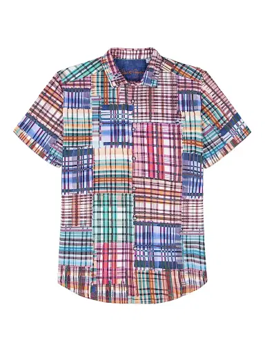 Robert Graham Men's Murdoch Plaid Cotton Short-Sleeve Shirt | Thumbnail 1