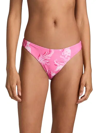 Milly Women's Canopee Graphic Bikini Bottom - Pink Multi - Size Large | Thumbnail 3