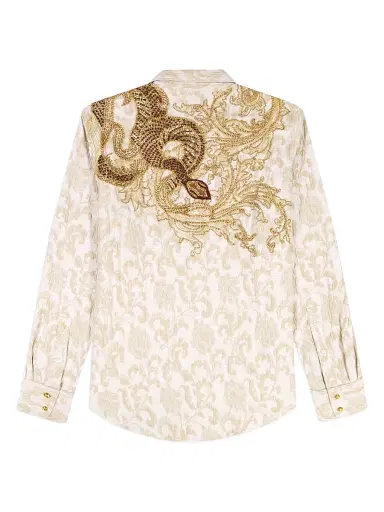Robert Graham Men's Beaded Snake Shirt - Khaki - Size XXXL | Thumbnail 2
