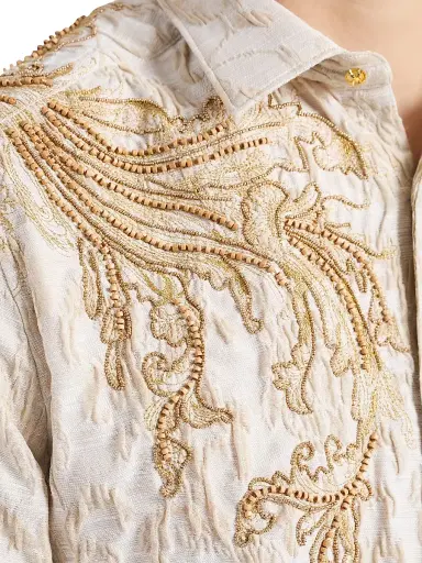 Robert Graham Men's Beaded Snake Shirt - Khaki - Size XXXL | Thumbnail 7