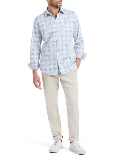 Robert Graham Men's Runnymede Geometric Stretch-Cotton Shirt - Size XXXL | Thumbnail 2