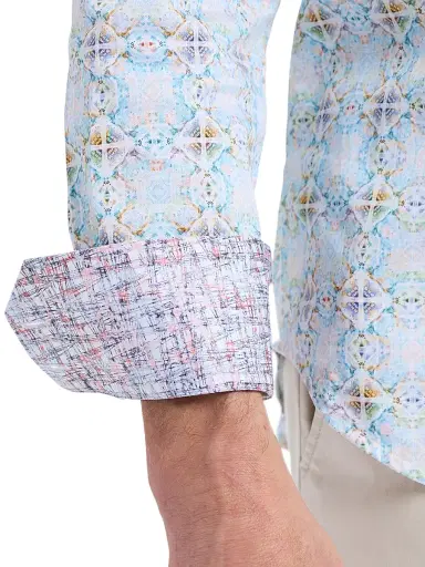 Robert Graham Men's Runnymede Geometric Stretch-Cotton Shirt - Size XXXL | Thumbnail 6