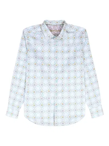 Robert Graham Men's Runnymede Geometric Stretch-Cotton Shirt - Size XXXL | Thumbnail 1