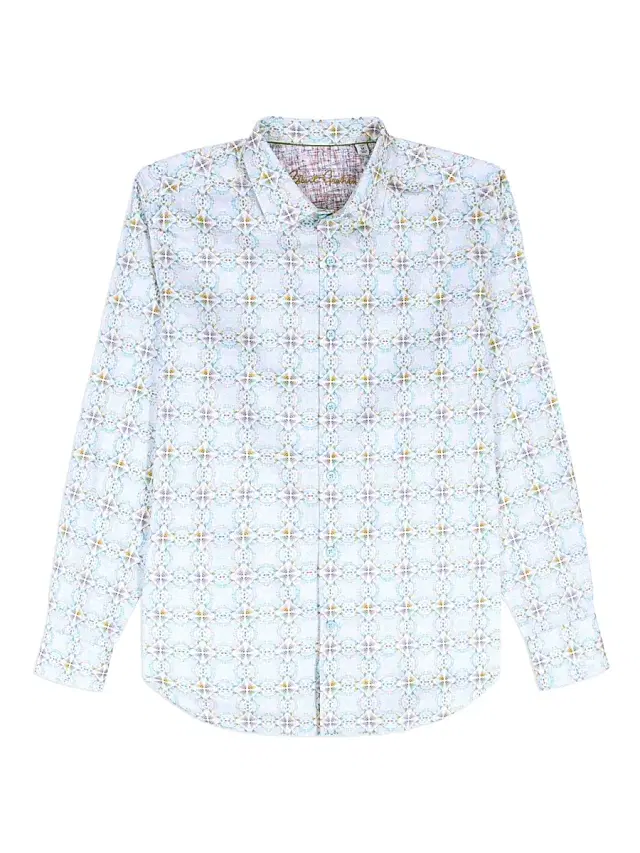 Men's Runnymede Geometric Stretch-Cotton Shirt