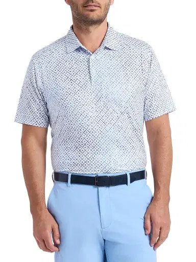 Robert Graham Men's Dalby Geometric Knit Polo Shirt | Thumbnail 3