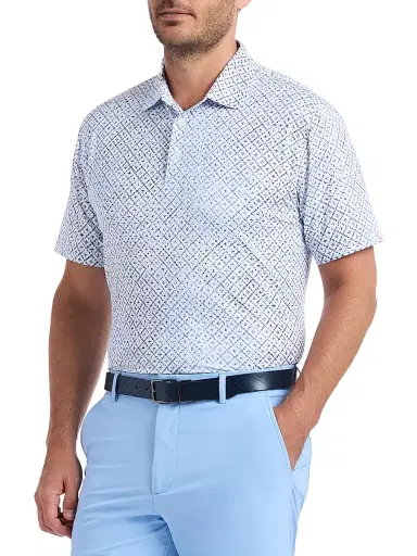 Robert Graham Men's Dalby Geometric Knit Polo Shirt | Thumbnail 4