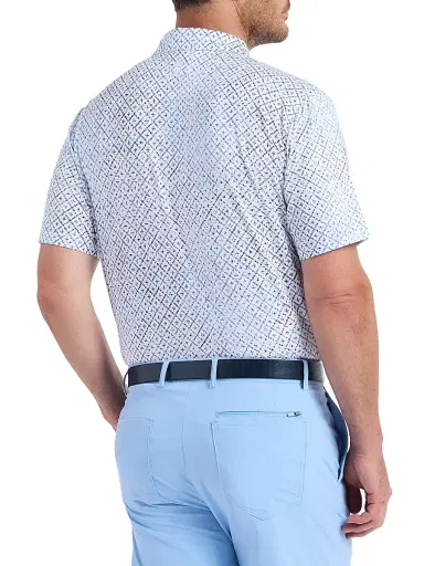 Robert Graham Men's Dalby Geometric Knit Polo Shirt - White - Size XXXL | Thumbnail 5 Robert Graham Men's Dalby Geometric Knit Polo Shirt - White - Size XXXL | Thumbnail 5