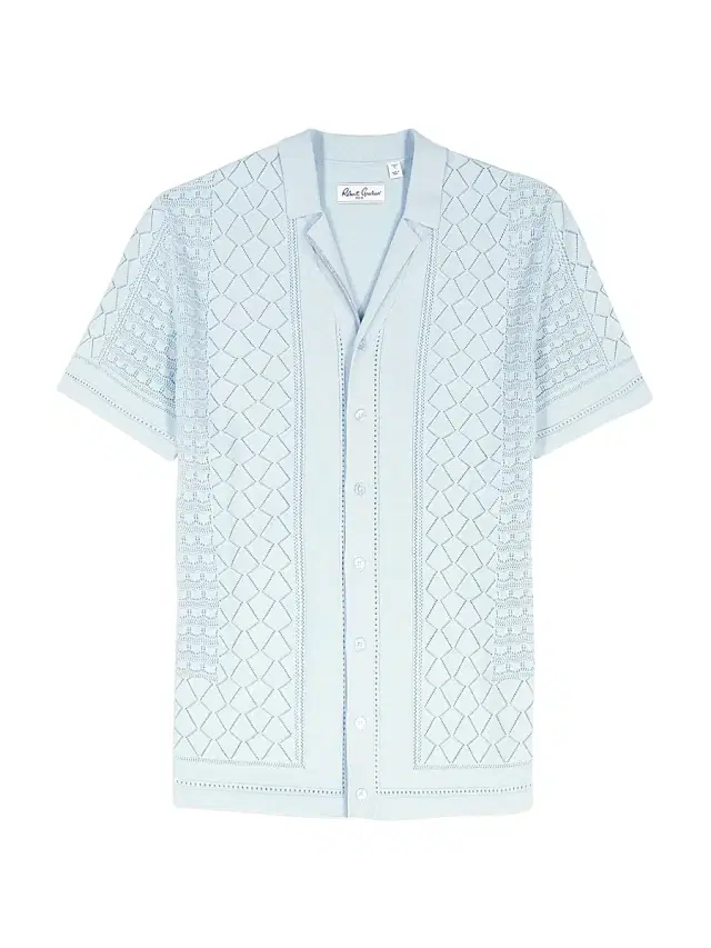 Robert Graham Men's Delmar Open-Weave Short-Sleeve Cotton Sweater