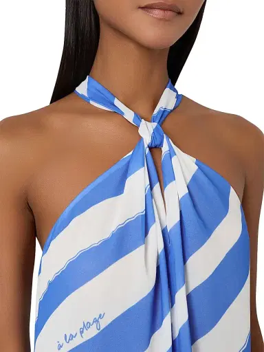 Milly Women's Ava Striped Maxi Dress - Blue | Thumbnail 5