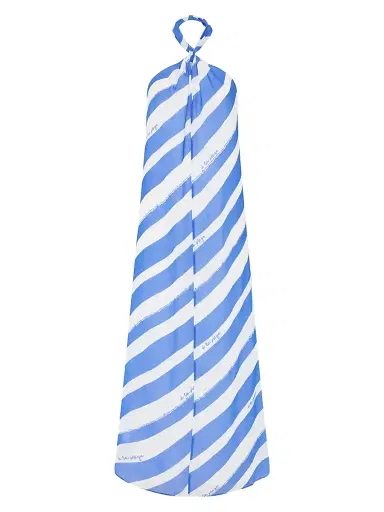 Milly Women's Ava Striped Maxi Dress - Blue | Thumbnail 1