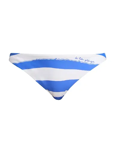 Milly Women's A La Plage Striped Bikini Bottom - Blue - Size Large | Thumbnail 1