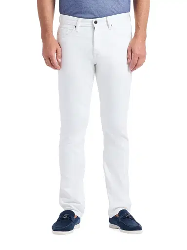 Robert Graham Men's Cadiz Solid Straight-Leg Jeans - White - Size 40 | Thumbnail 3