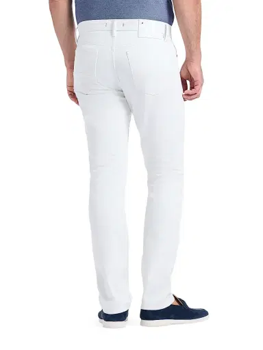Robert Graham Men's Cadiz Solid Straight-Leg Jeans - White - Size 40 | Thumbnail 5