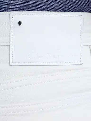 Robert Graham Men's Cadiz Solid Straight-Leg Jeans - White - Size 40 | Thumbnail 6